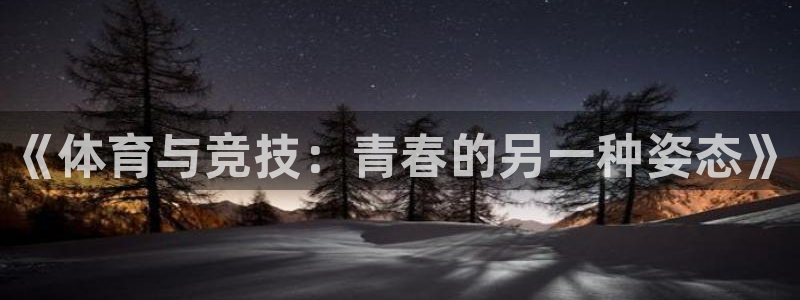 bbin视讯：《体育与竞技：青春的另一种姿态》