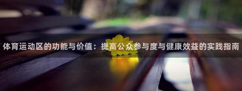 bbin视讯：体育运动区的功能与价值：提高公众参与度与健康效益的实践指南